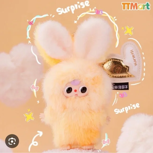 RARE SECRET SURPRISE HIDDEN Baby three super mini bunny rare eyes nwt box card - Picture 1 of 3